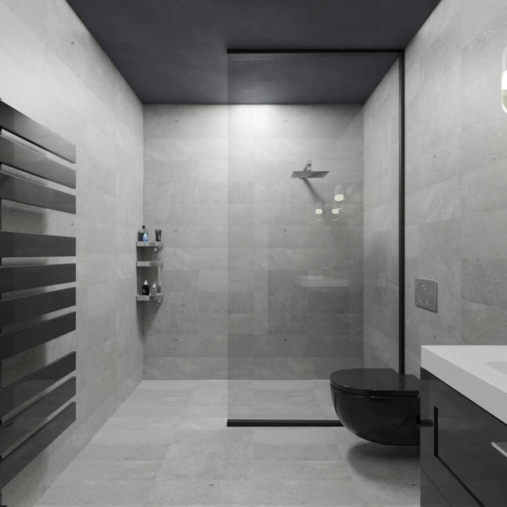 Walk-in wet room shower